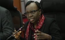 Auditor General, Nancy Gathungu responds to questions from members of the Senate County Public Investments and Special Funds Committee of the Senate over challenges facing counties. PHOTO/Print