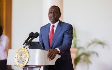 President William Ruto speaking at State House when EACC handed over recovered assets. PHOTO/@WilliamsRuto/X