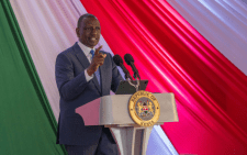 President William Ruto speaking in Kabete on Wednesday September 18, 2024. PHOTO/@WilliamsRuto/X