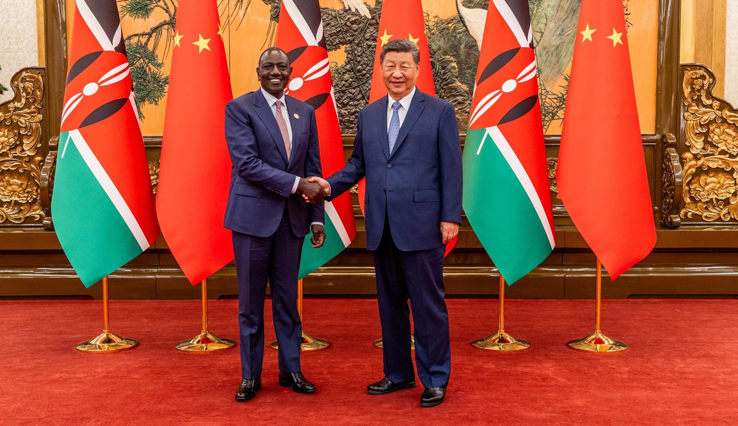 President William Ruto with Chinese President Xi Jinping on September 3, 2024. PHOTO/@WilliamsRuto/X