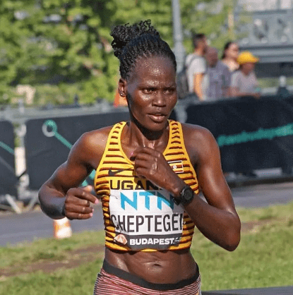 Ugandan athlete Rebecca Cheptegei. PHOTO/@UgaAthletics2/X