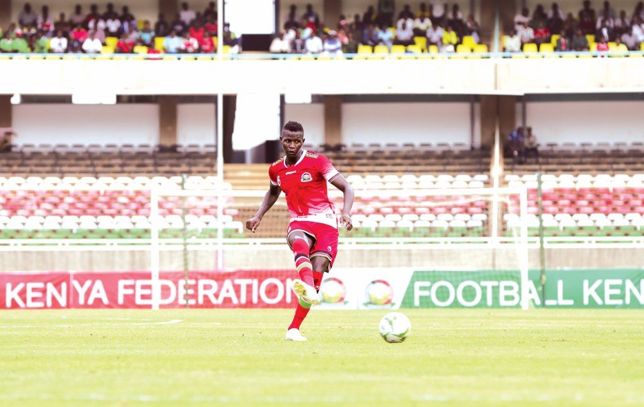 Harambee Stars midfielder Teddy Akumu during a past duel. PHOTO/RODGERS NDEGWA