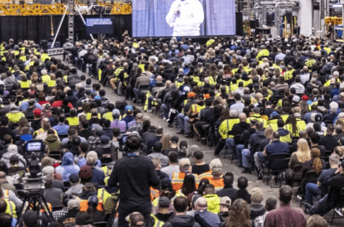 Boeing Airline staff during a past meeting. PHOTO/@BoeingAirplanes/X