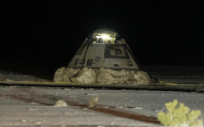 The Boeing starliner lands at White Sands Space Harbor in New Mexico on Saturday, September 7, 2024. PHOTO/@BoeingSpace/X