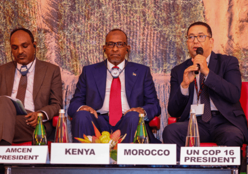 Cabinet Secretary for Environment, Forestry and Climate Change Aden Duale listens in during a past forum in Ivory Coast. PHOTO/@Environment_Ke/X