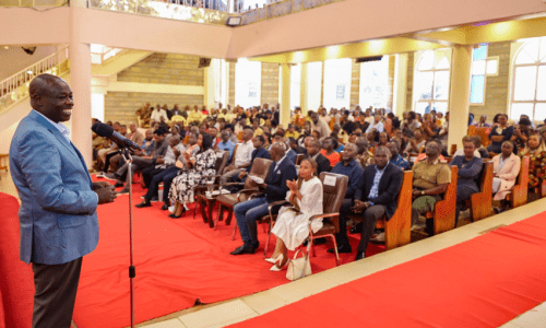 Deputy President Rigathi Gachagua during a church service in Meru County on Sunday September 29, 2024. PHOTO/@rigathi/X