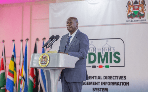 Deputy President speaks during the unveiling of the Foreign Travel Information Management System (FOTIMS) at the KICC on Monday, September 2, 2024.