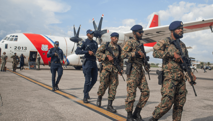 Police officers from Jamaica and Belize arrive in Haiti for the Multinational Security Support Mission (MSSM) on Thursday, September 12, 2024. PHOTO/@MSSMHaiti/X