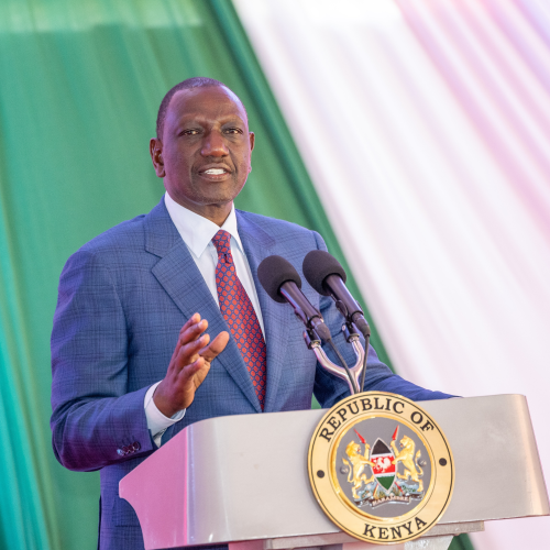 President William Ruto speaking during his meeting with Nairobi adminstration officers on Monday, September 16, 2024. PHOTO/@WilliamsRuto/X