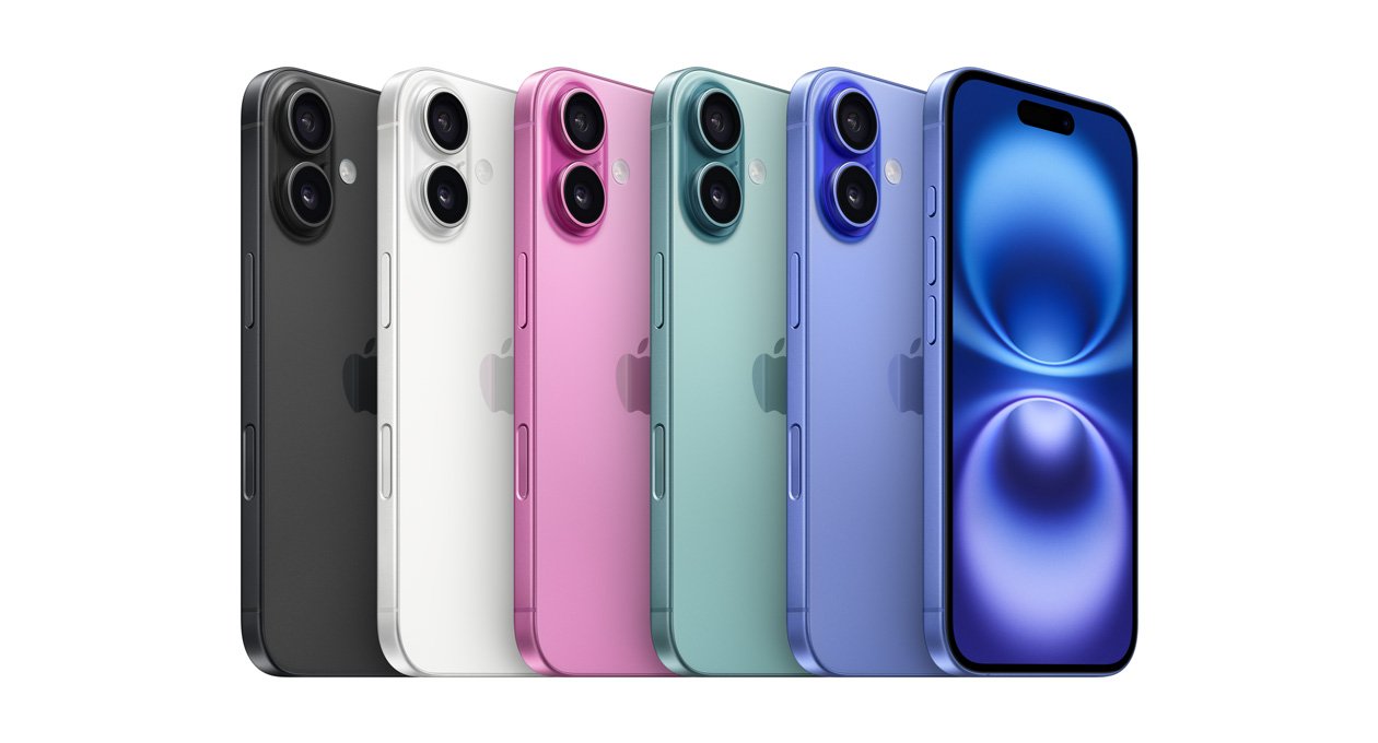 iPhone 16 in 5 different colors. PHOTO/Apple.com