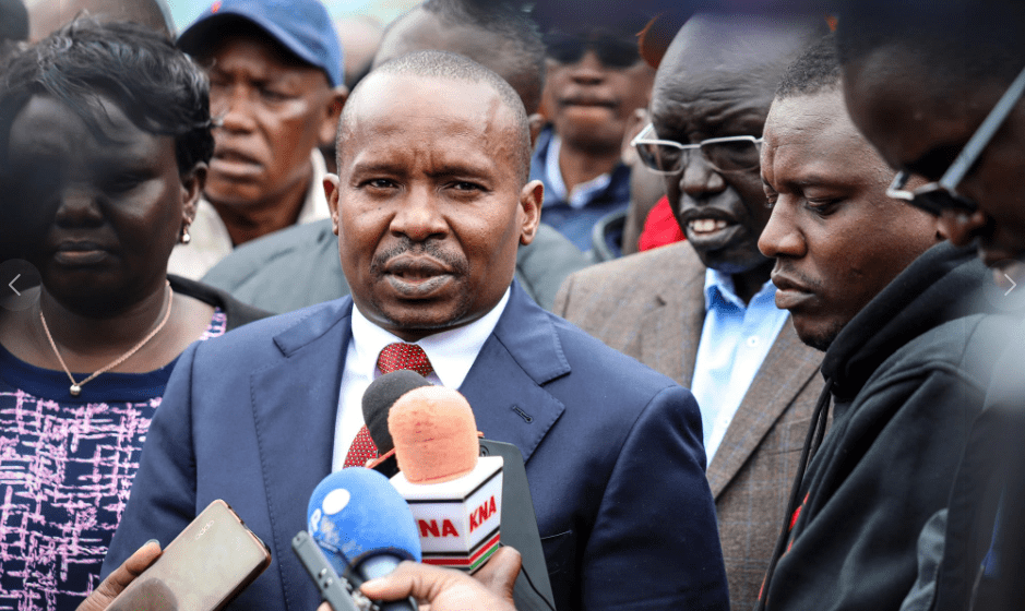 Interior Cabinet Secretary Kithure Kindiki addressing the press at Hillside Endarasha Academy in Nyeri County on Friday September 6, 2024. PHOTO/https://www.facebook.com/KithureKindiki