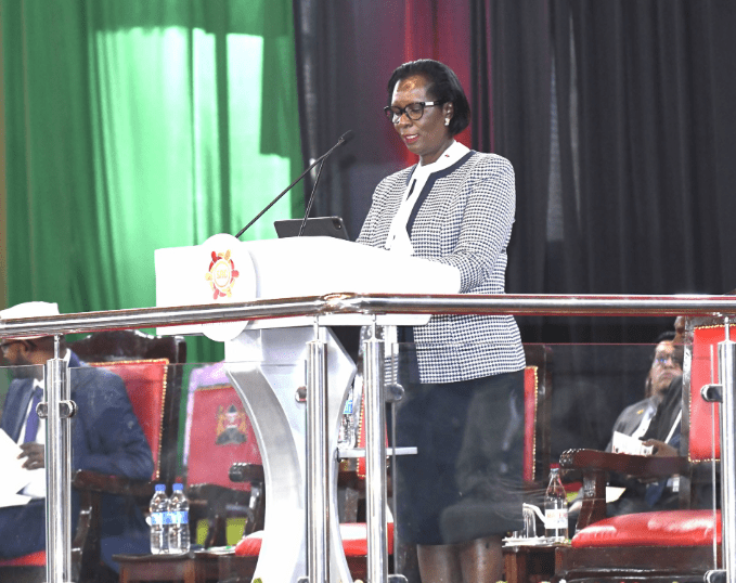 Salaries and Remuneration Commission (SRC) chairperson Lyn Mengich during a past address. PHOTO/@srckenya/X