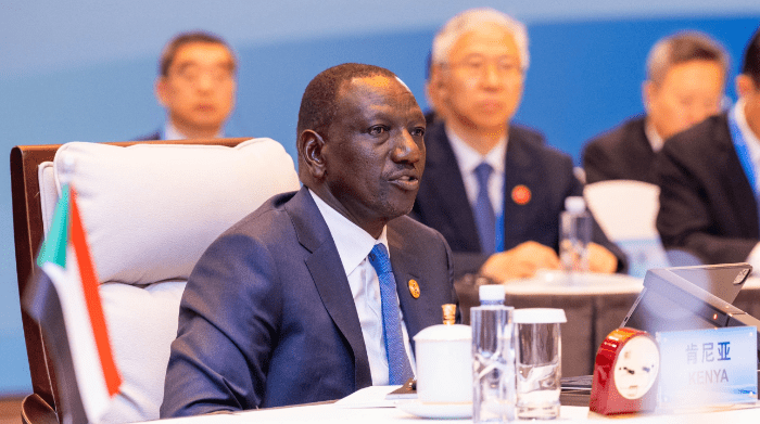 President William Ruto speaks during a conference in China on September 5, 2024. PHOTO/@WilliamsRuto/X