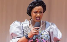 Former Laikipia County MP Cate Waruguru during the funeral of Lamu County Deputy Governor Raphael Munyua on September 19, 2024. PHOTO/@Cate_Waruguru/X