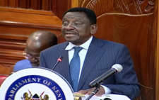 Siaya Governor James Orengo appearing for the National Assembly during the impeachment hearing of DP Gachagua at the Senate. PHOTO/ Screengrab by PD Digital