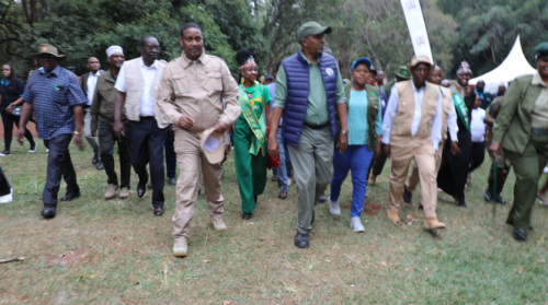 CS Aden Duale leading the Mazingira Day celebrations on Thursday October 10, 2024. PHOTO/@NemaKenya/X