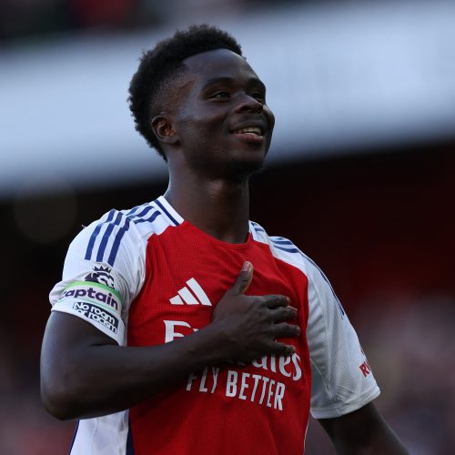 Arsenal forward Bukayo Saka. PHOTO/@Arsenal/X