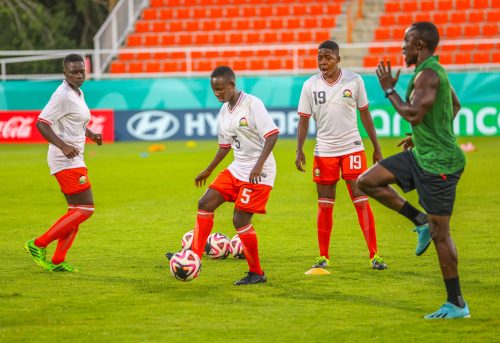 Junior Starlets in a training session before the World Cup U17 game. PHOTO/@StarletsKE/X