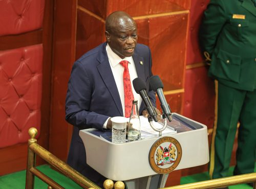 Embattled Deputy President Rigathi Gachagua when he appeared before parliament during his impeachment debate on Tuesday, October 8, 2024. PHOTO/https://www.facebook.com/ParliamentKE