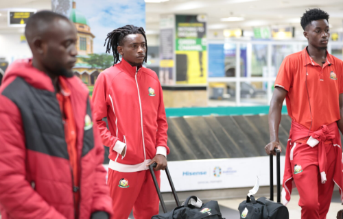 Harambee Stars players arrive in Kampala Uganda on Thursday October 31, 2024. PHOTO/https://footballkenya.org/