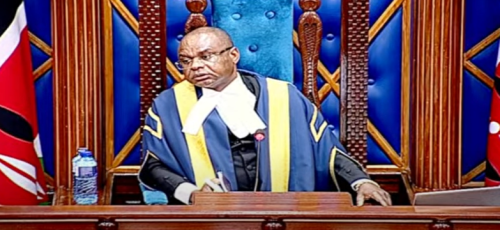 Senate Speaker Amason Kingi during the Thursday October 17, 2024 session. PHOTO/ Screengrab by PD Digital