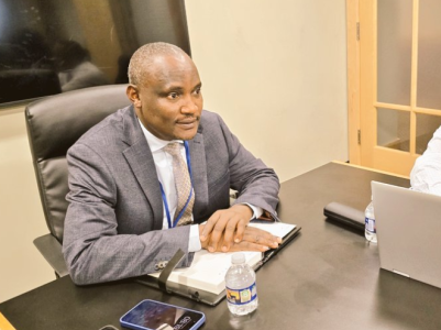 CS John Mbadi in the US ahead of their meetings with IMF and World Bank. PHOTO/Screengrabb by PD Digital/@KeTreasury/X