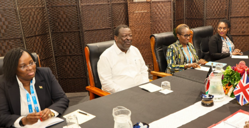 Prime Cabinet Secretary Musalia Mudavadi leading a Kenyan team during a meeting with UK officials on Sunday October 27, 2024. PHOTO/@MusaliaMudavadi/X