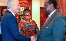 Prime Cabinet Secretary Musalia Mudavadi with former United Kingdom (UK) Prime Minister Tony Blair during their meeting. PHOTO/@MusaliaMudavadi/X