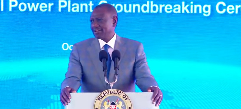 President William Ruto speaking in Nakuru County on Thursday October 24, 2024. PHOTO/ Screengrab by PD Digital