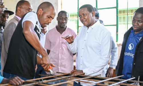 Labour CS Alfred mutua interacting with some applicants on Sunday October 27, 2024. PHOTO/@DrAlfredMutua/X