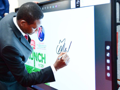 Labour CS Alfred Mutua during the launch of the initiative on Tuesday October 29, 2024. PHOTO/https://web.facebook.com/profile.php?id=100068143816698