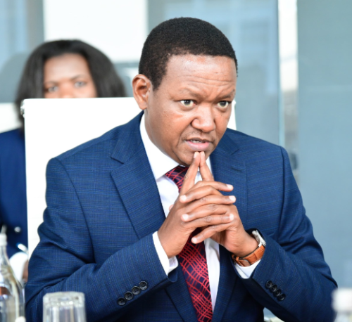 Labour Cabinet Secretary Alfred Mutua during a meeting on Sunday October 6, 2024. PHOTO/@DrAlfredMutua/X