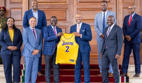 President William Ruto during a meeting with NBA officials at State House. PHOTO/@WilliamsRuto/X