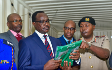 Education CS Julius Ogamba oversees the distribution of KPSEA exams in Westlands, Nairobi County on Monday, October 28, 2024. PHOTO/@EduMinKenya/X