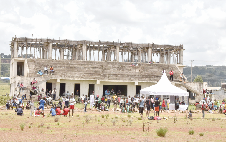 Work yet to resume at the Ol Kalou stadium despite presidential directive