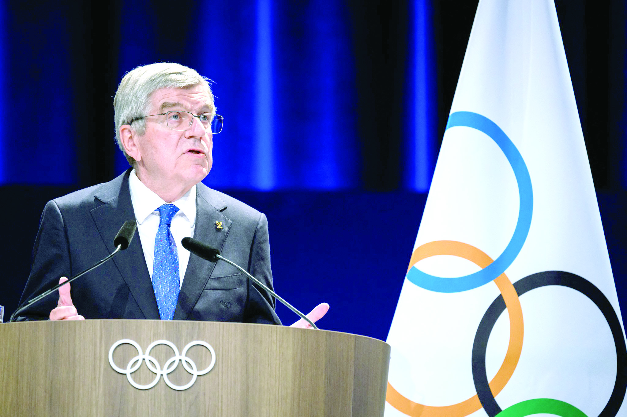 Thomas Bach during the 142nd IOC Session in Paris. PHOTO/Print