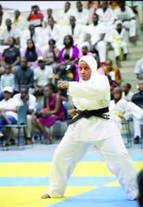 Jasiri women’s team captain Salma Ali during a previous Championship in Mombasa. PHOTO/Print