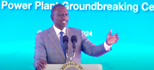 President William Ruto speaking in Nakuru County on Thursday October 24, 2024. PHOTO/ Screengrab by PD Digital