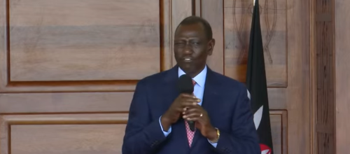 President William Ruto speaking at State House on Thursday October 17, 2024. PHOTO/Screengrab by PD Digital