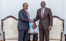 President William Ruto with Somalia President Hassan Sheikh Mohamud. PHOTO/@StateHouseKenya/X