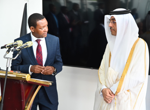 Labour CS Alfred Mutua during a meeting with his Qatari counterpart on Sunday October 6, 2024. PHOTO/@DrAlfredMutua/X