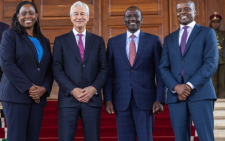 President William Ruto with JP Morgan's Chief Executive Officer Jamie Dimon at State House in Nairobi. PHOTO/@WilliamsRuto/X