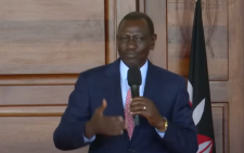 President William Ruto speaking at State House on Thursday October 17, 2024. PHOTO/Screengrab by PD Digital