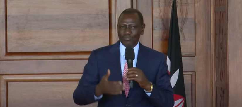 President William Ruto speaking at State House on Thursday October 17, 2024. PHOTO/Screengrab by PD Digital