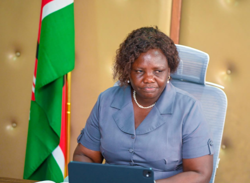 EAC Cabinet Secretary Beatrice Askul Moe during a past official engagement in her office. PHOTO/@CSBeatriceMoe/X