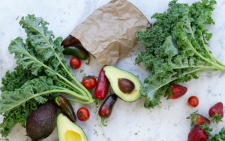 A flat-lay photo of fruits and vegetables. PHOTO/Pexels