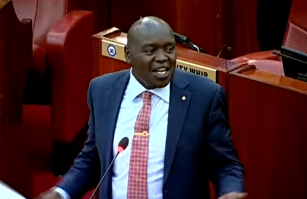Nandi Senator Samson Cherargei speaking at a past event. PHOTO/@scherargei/X