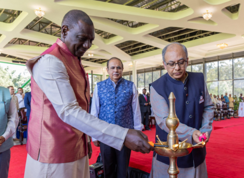 President William Ruto lighting a candle at State House during Diwali celebrations on Wednesday October 30, 2024. PHOTO/@WilliamsRuto/X