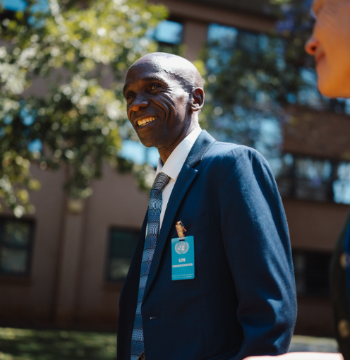 Eliud Kipchoge in Gigiri Nairobi where he was picked as UNESCO Sports Ambassador. PHOTO/https://www.facebook.com/EliudKipchogeOfficial