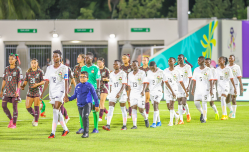 Harambee Starlets U-17 step onto the pitch during their match against Mexico on October 24, 2024. PHOTO/@StarletsKE/X